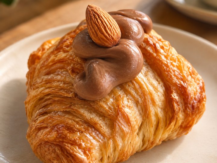Foto de croissant mejorada con IA