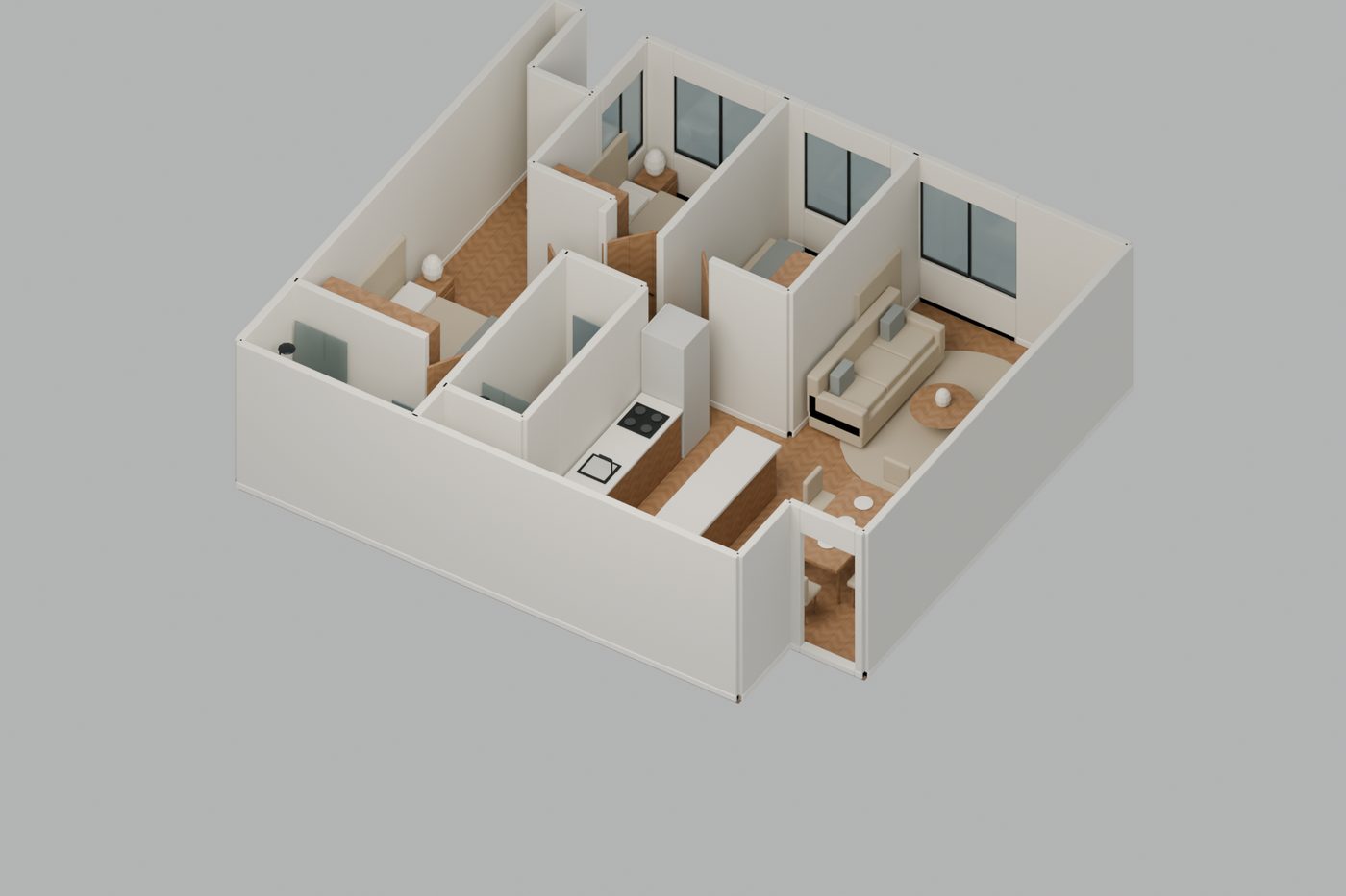 Un departamento por dentro — modelo 3D de Aliaga 442 hecho con IA